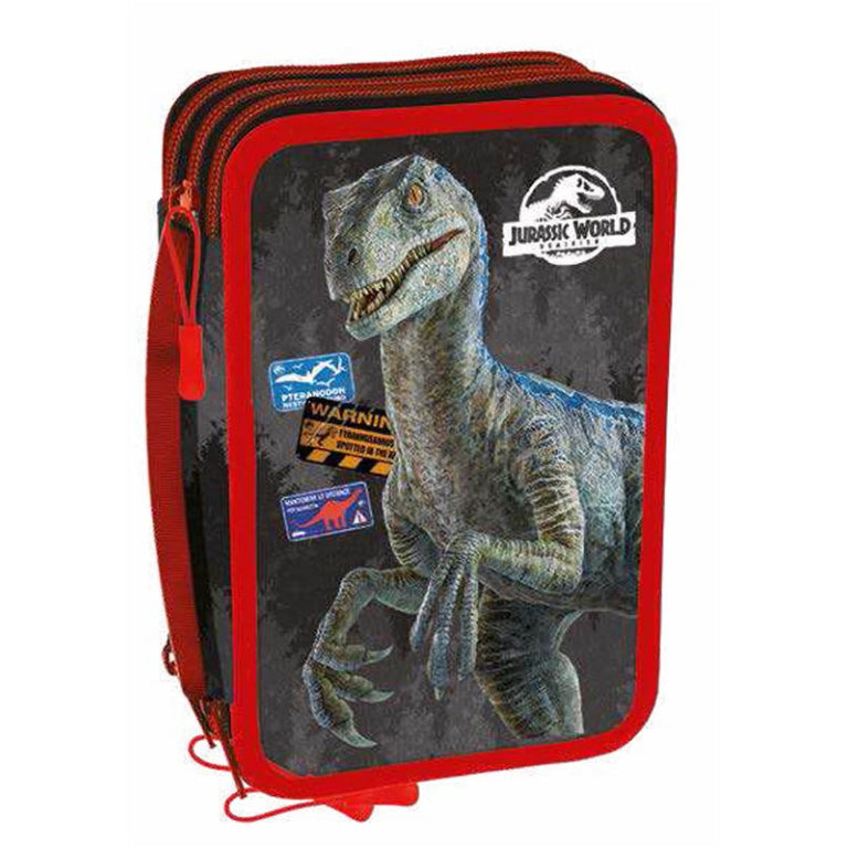 ASTUCCIO 3 ZIP 22X6X12 JURASSIC WORLD