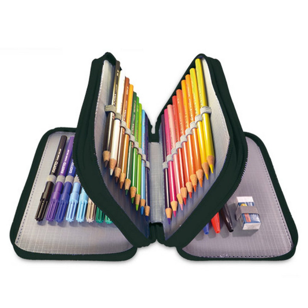 ASTUCCIO 3 ZIP BIANCOAZZURRO