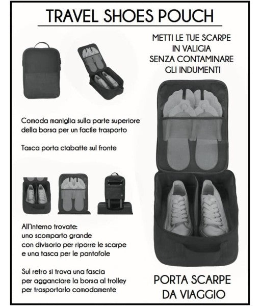 Official Naples shoe bag for travel by ENZO CASTELLANO