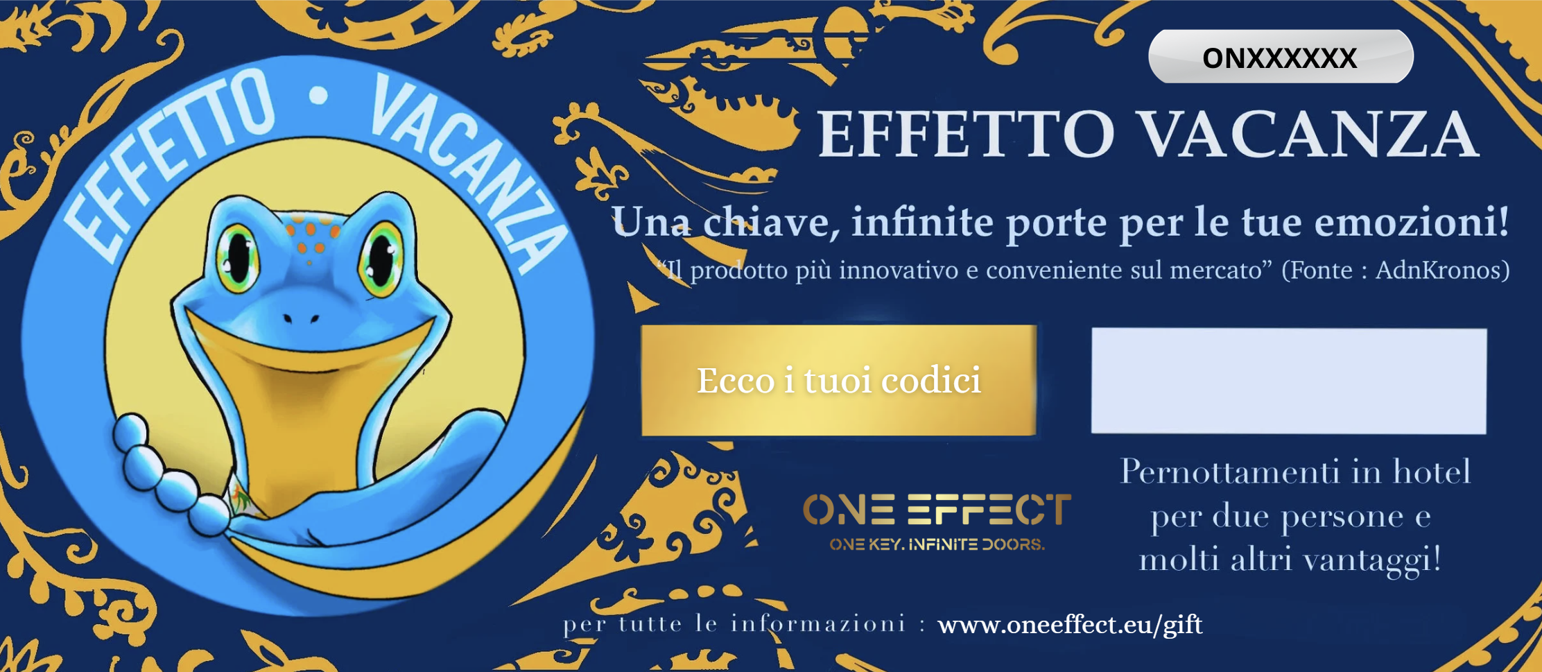 BUONO EFFETTO VACANZA 2 CODICI
