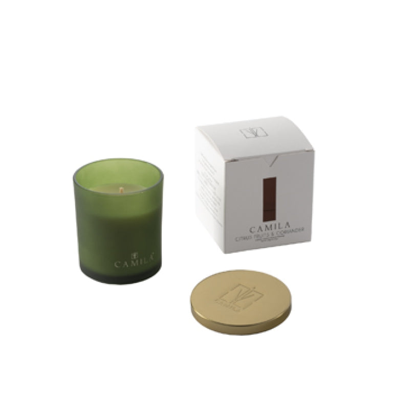 CANDELA 140GR D8H8CM VERDE ZUCCHERO FILATO - CAMILA