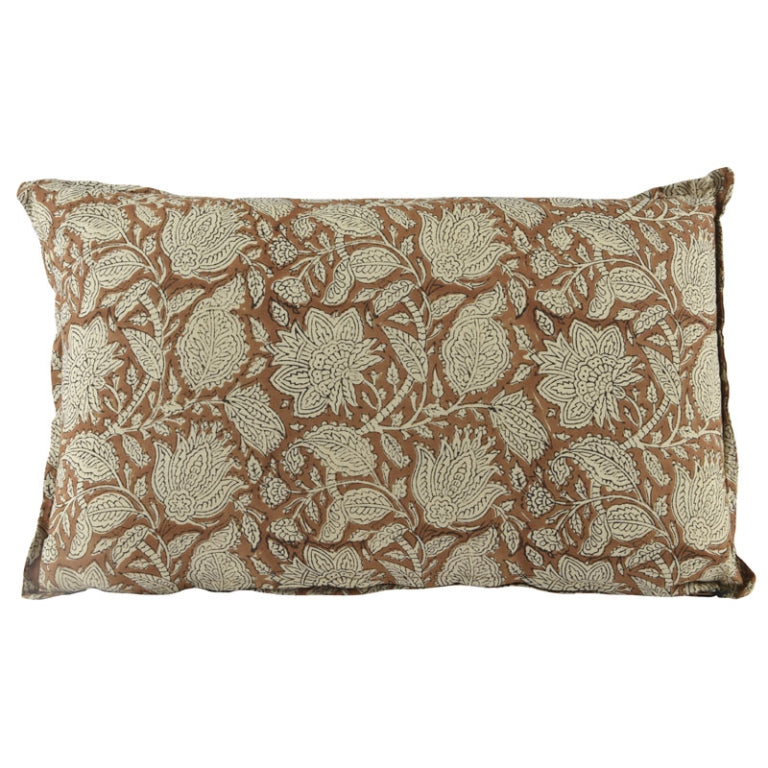 FLORAL TEXTURED COTTON CUSHION 30X50H5CM