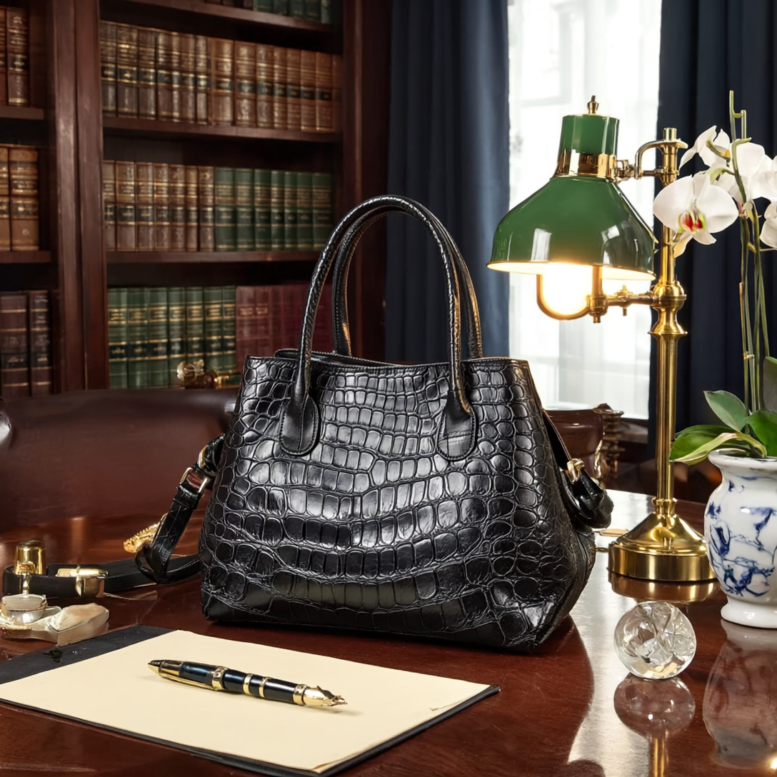 EUROPE - Guia's 1964 Genuine Crocodile Shopper Bag