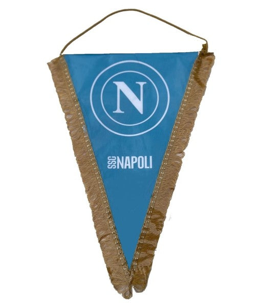 GAGLIARDETTO NAPOLI UFFICIALE MEDIO cm. 20 x 28 TRIANGOLARE AZZURRO