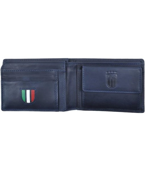 PORTAFOGLIO ITALIA UFFICIALE F.I.G.C. in VERA PELLE ORIGINALE ENZO CASTELLANO 801