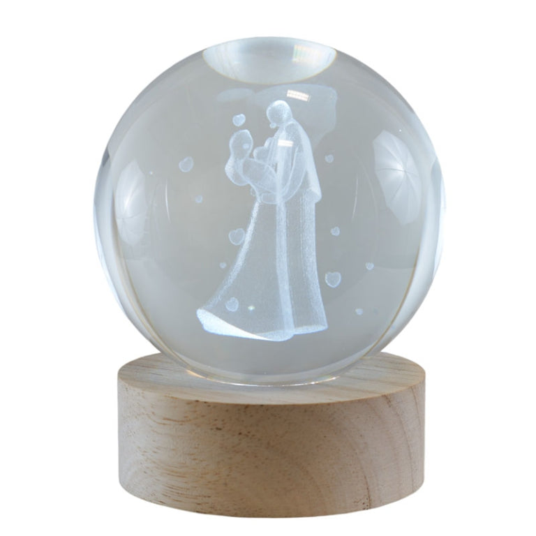 LAMPADA GLOBO COPPIA SPOSI 8X8X10CM USB E GIFTBOX