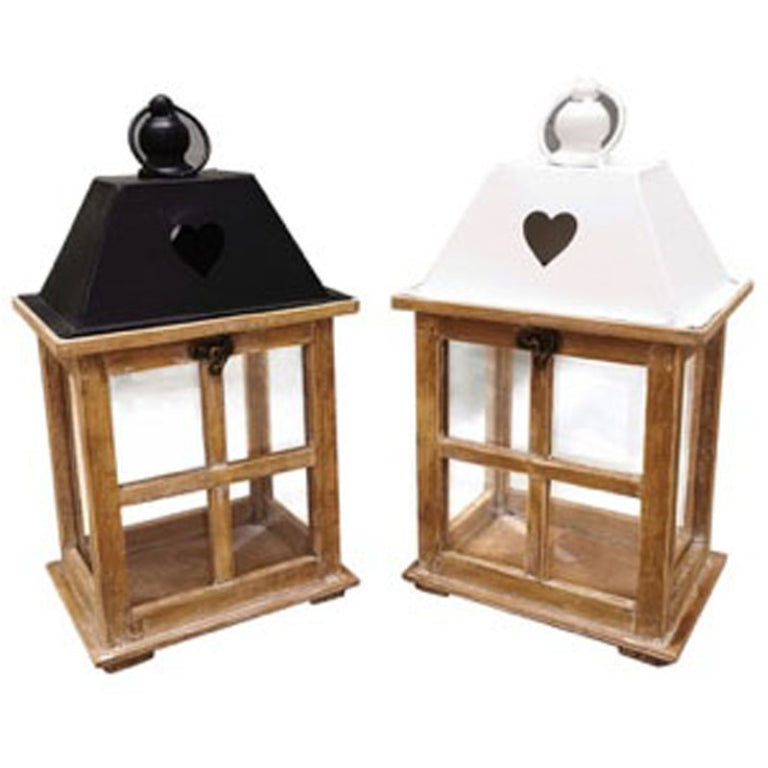 LANTERNA LEGNO E FERRO 18X14H33CM SOGGETTI ASSORTITI