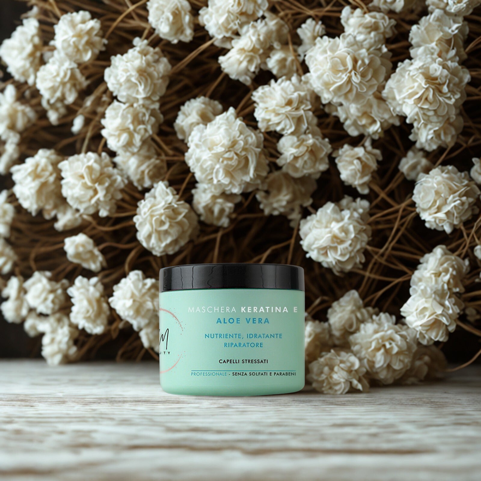 SM BEAUTY MASCHERA PURIFICANTE KERATINA E ALOE VERA CAPELLI STRESSATI 500 ML