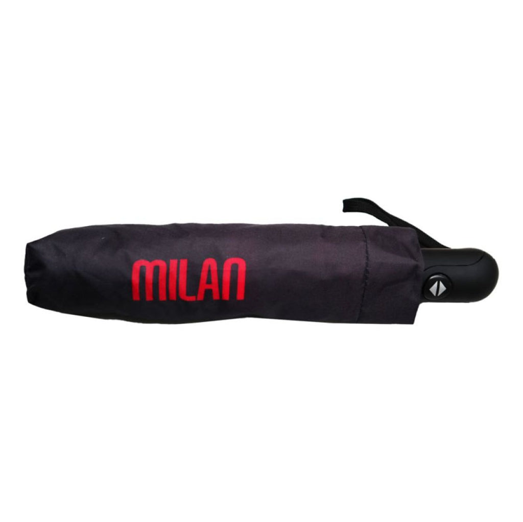 MILAN AUTOMATIC BLACK FOLDING SHORT UMBRELLA