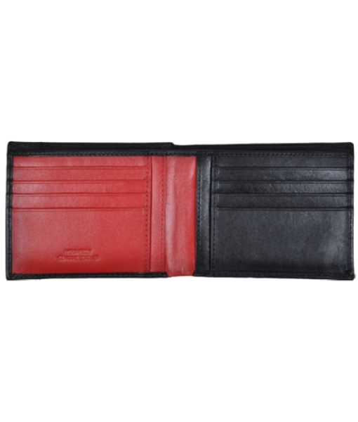 PORTAFOGLIO MILAN UFFICIALE VERA PELLE con PORTACARTE CASTELLANO MI225