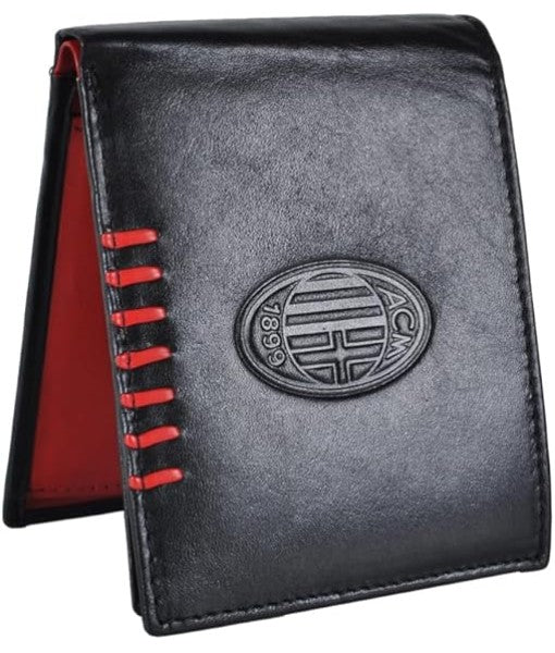 PORTAFOGLIO MILAN UFFICIALE VERA PELLE ORIGINALE CASTELLANO MI226