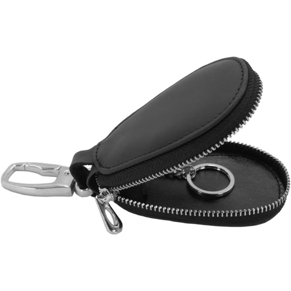 JUVE ZIPPERED LEATHER KEYCHAIN
