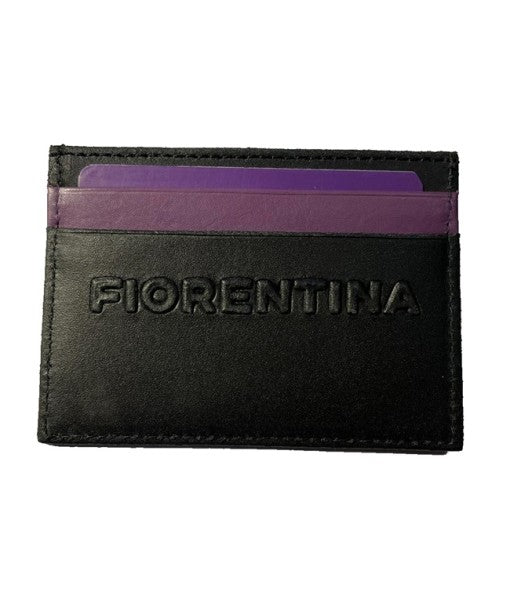 PORTACARTE FIORENTINA UFFICIALE VERA PELLE | PORTA CARTE DI CREDITO TESSERE FIORENTINA ORIGINALE CASTELLANO