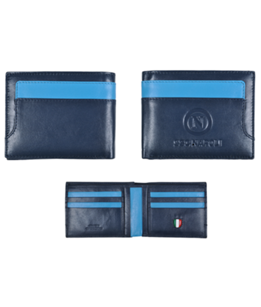 PORTAFOGLIO NAPOLI UFFICIALE VERA PELLE ORIGINALE CASTELLANO 222