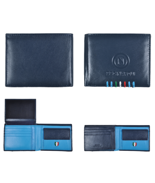 PORTAFOGLIO NAPOLI UFFICIALE VERA PELLE ORIGINALE CASTELLANO 226