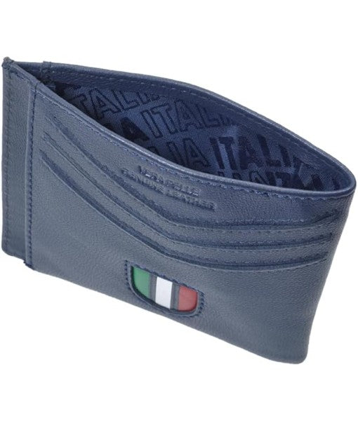 PORTACARTE ITALIA UFFICIALE F.I.G.C. in VERA PELLE | PORTA CARTE DI CREDITO TESSERE ITALIA ORIGINALE ENZO CASTELLANO 218