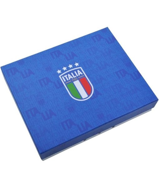 PORTACARTE ITALIA UFFICIALE F.I.G.C. in VERA PELLE | PORTA CARTE DI CREDITO TESSERE ITALIA ORIGINALE ENZO CASTELLANO 218