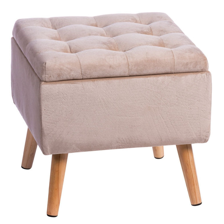 POUF 39X39H39CM CREAM