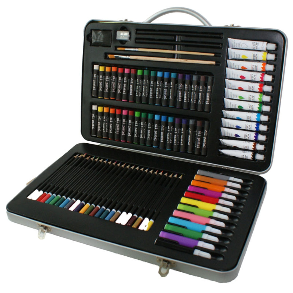 90-PIECE ARTISTIC SET IN METAL CASE