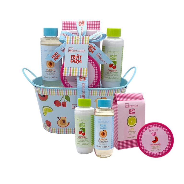 SET DA BAGNO FRUTTA CON CESTINO SET 4PZ - IDC INSTITUTE