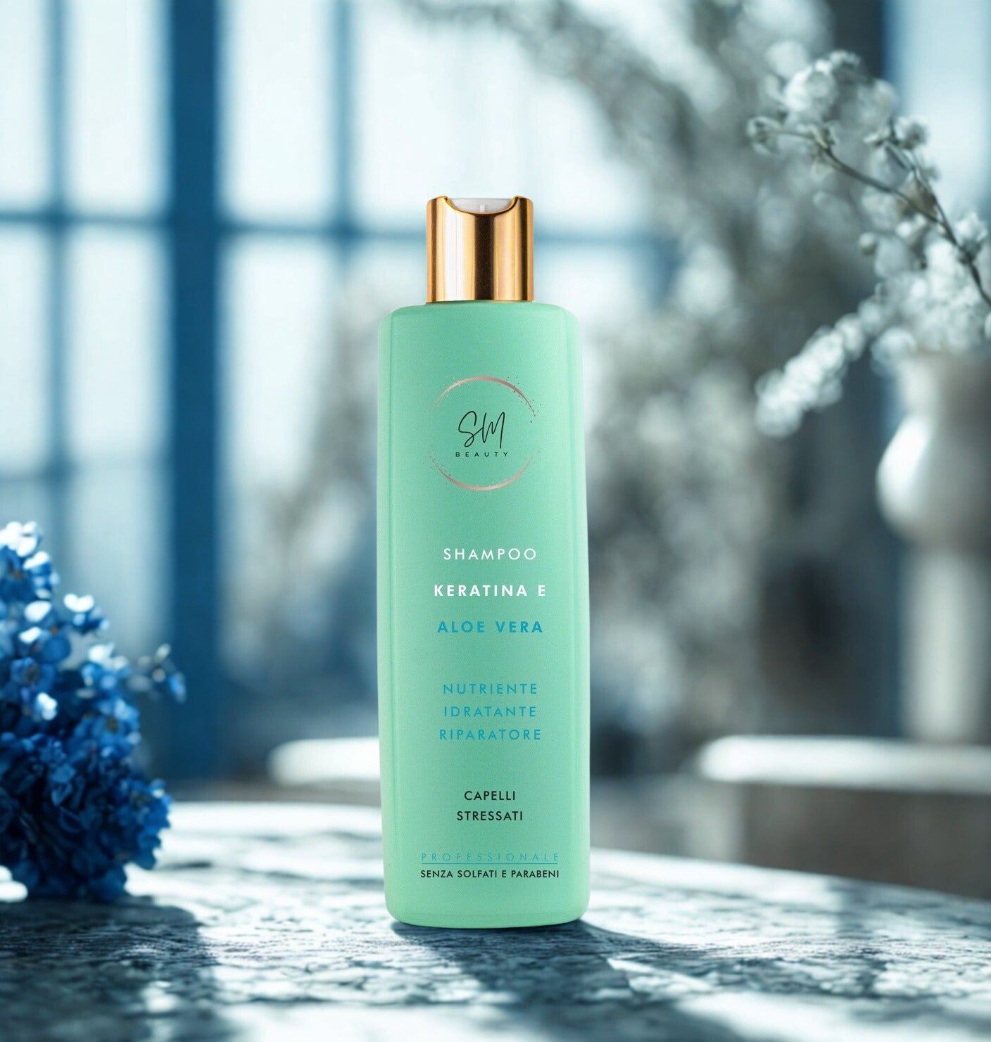 SM BEAUTY SHAMPOO PURIFICANTE KERATINA E ALOE VERA CAPELLI STRESSATI 500 ML