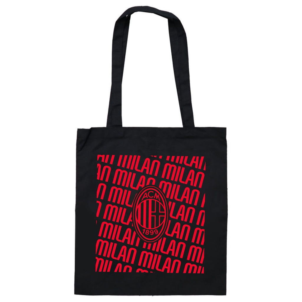 SHOPPER NERA IN COTONE MANICI LUNGHI MILAN