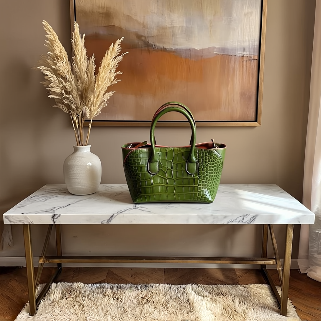 PAOLA SMALL BAG - Guia's 1964 in Vera Pelle di Vitello Stampata Cocco