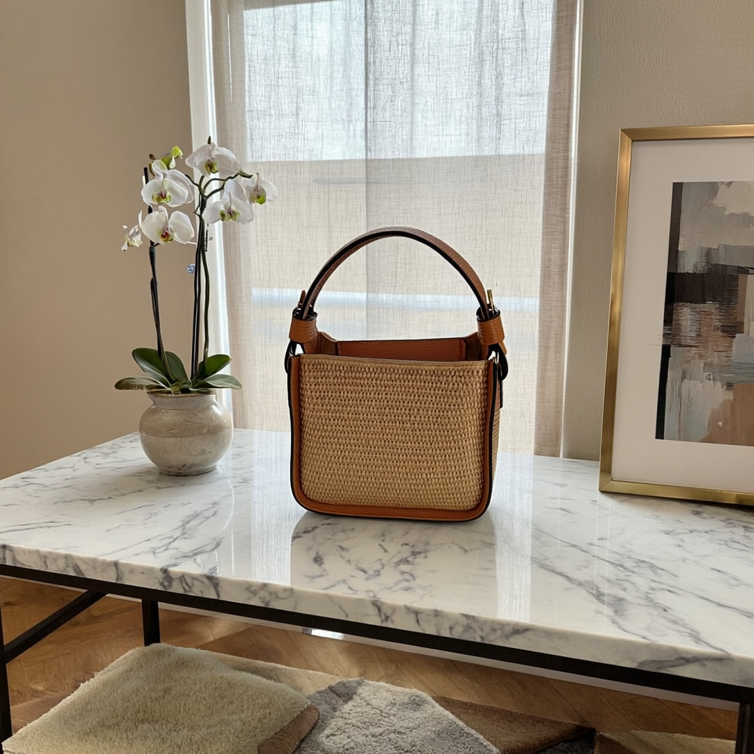 MIRANDA - Guia's 1964 Small Raffia Square Bag