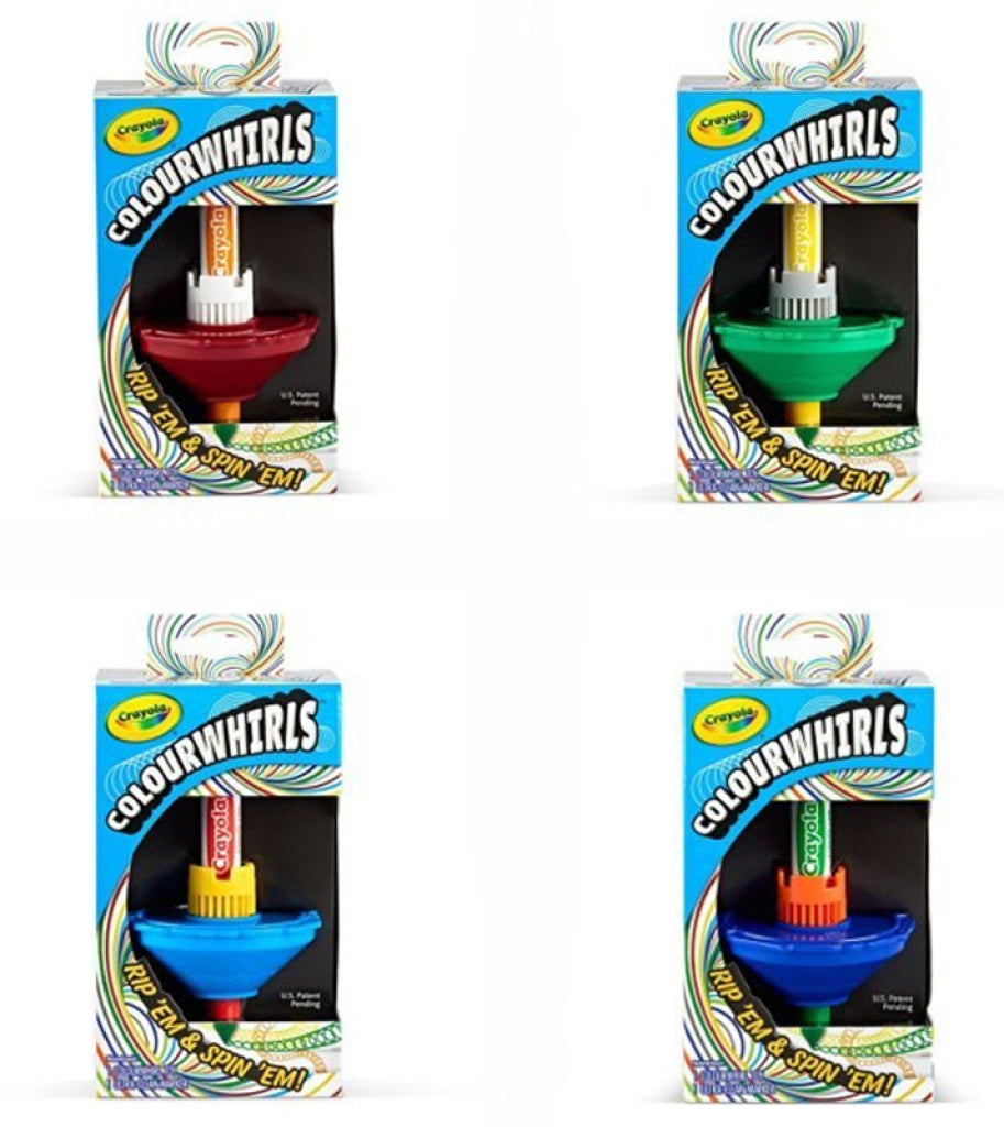 CRAYOLA ASSORTED COLOR WHIRLS TV SPINNING TOP