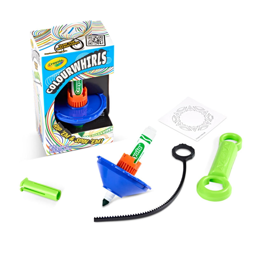 CRAYOLA ASSORTED COLOR WHIRLS TV SPINNING TOP