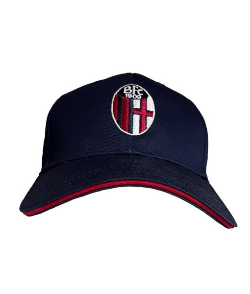 CAPPELLO BOLOGNA UFFICIALE in COTONE BLU RICAMATO