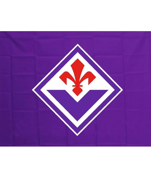 BANDIERA FIORENTINA UFFICIALE GRANDE cm. 88 x 143 VIOLA
