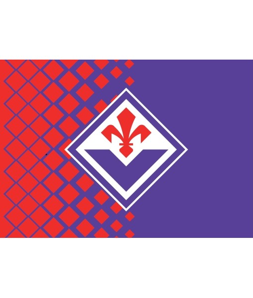 BANDIERA FIORENTINA UFFICIALE GRANDE cm.97 x 140 ROSSO-VIOLA