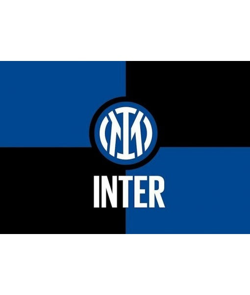BANDIERA INTER LOGO NUOVO UFFICIALE GRANDE cm 45 x 68 NERAZZURRA