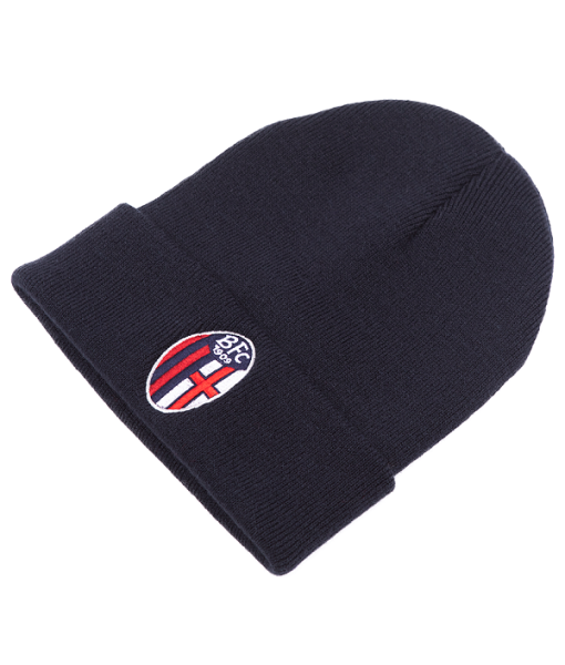 BERRETTO BOLOGNA UFFICIALE in ACRILICO BLU SCURO| CAPPELLO INVERNALE BOLOGNA RICAMATO