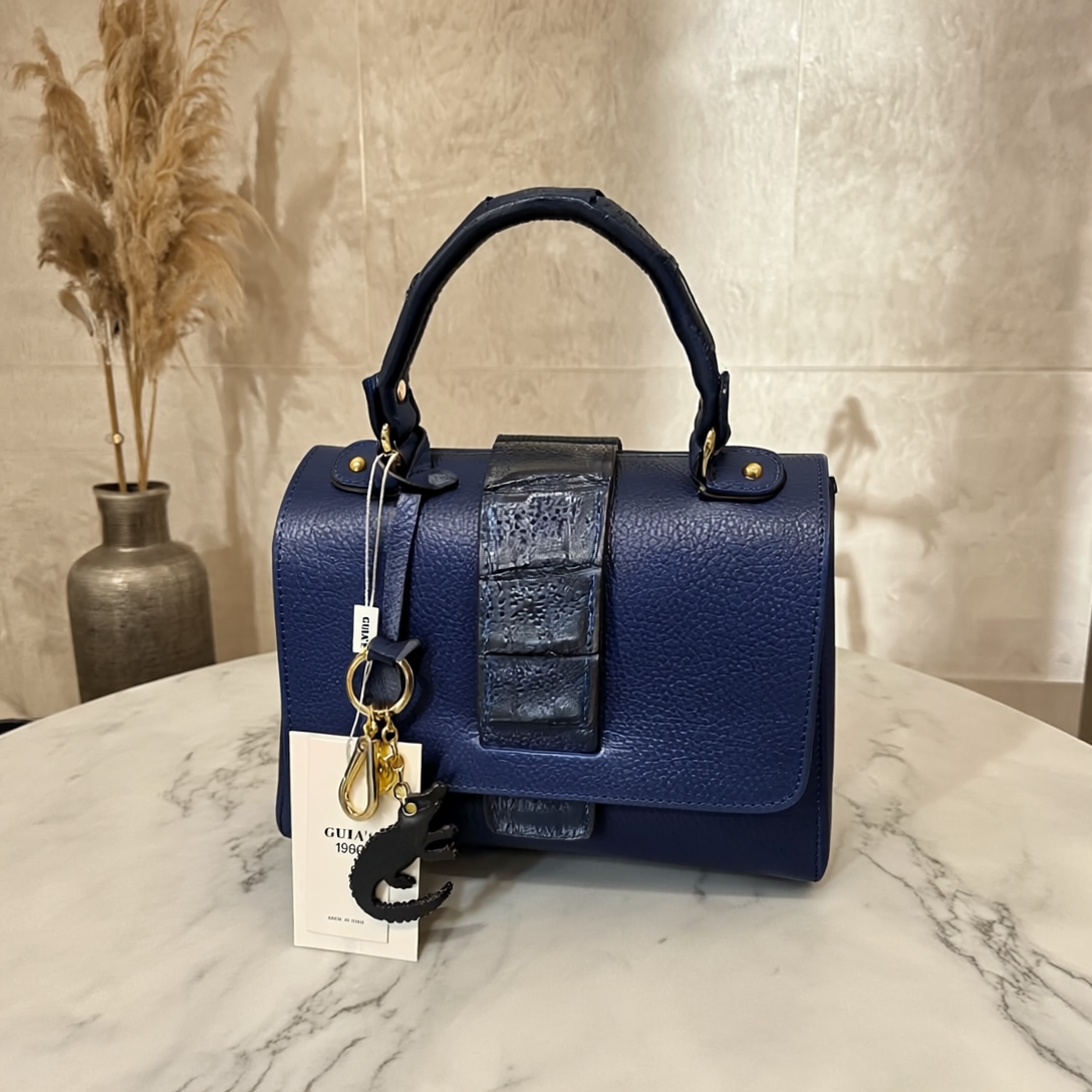 MARIA - Borsa Compatta Guia's 1964 con Dettagli in Vero Coccodrillo