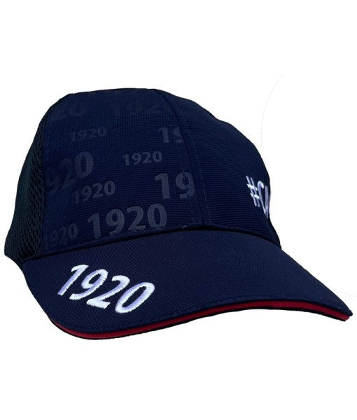 CAPPELLO CAGLIARI UFFICIALE in COTONE BLU RETINATO