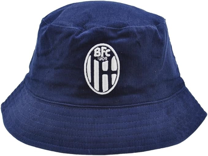 CAPPELLO PESCATORE BOLOGNA UFFICIALE in COTONE BLU RICAMATO