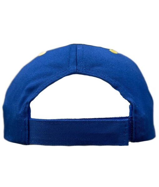 CAPPELLO VERONA UFFICIALE HELLAS in COTONE BLU ROYAL RICAMATO