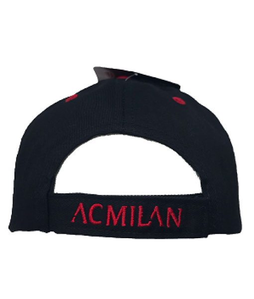 CAPPELLO MILAN UFFICIALE in COTONE NERO SEMPRE MILAN