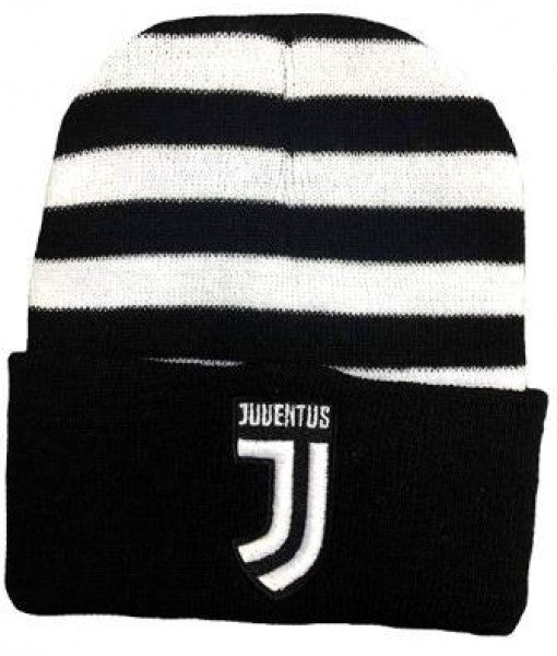 OFFICIAL JUVENTUS CAP in ACRYLIC BLACK AND WHITE ZEBRA CAP