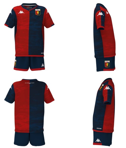 COMPLETO GENOA ORIGINALE KAPPA KOMBAT EXTRA HOME 2023-2024 BAMBINO