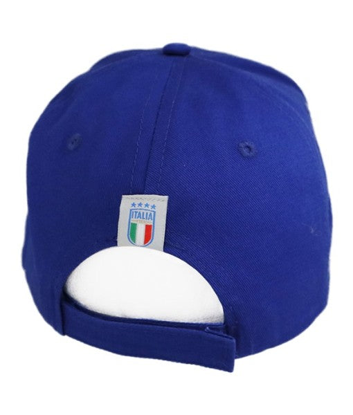 CAPPELLO ITALIA F.I.G.C. UFFICIALE in COTONE BLU ROYAL RICAMATO