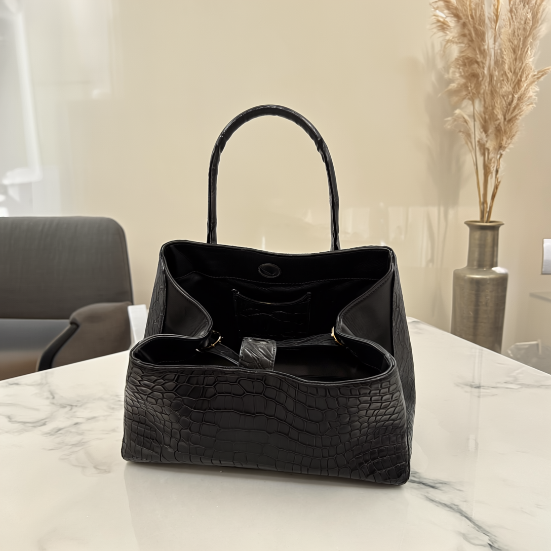 PAOLA LARGE BOX - Shopper trasformabile Guia's 1964 in vera pelle stampa cocco