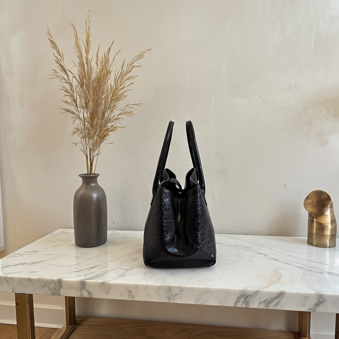 PAOLA LARGE BOX - Shopper trasformabile Guia's 1964 in vera pelle stampa cocco