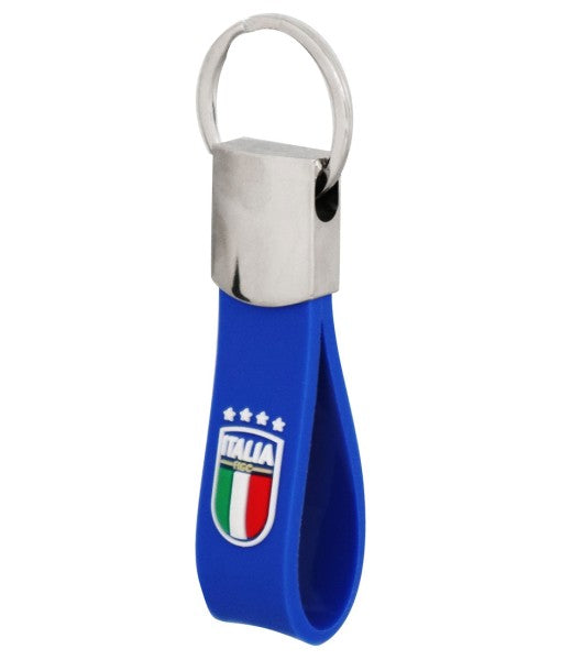 PORTACHIAVI ITALIA F.I.G.C. UFFICIALE in GOMMA METALLO | PORTACHIAVE ITALIA
