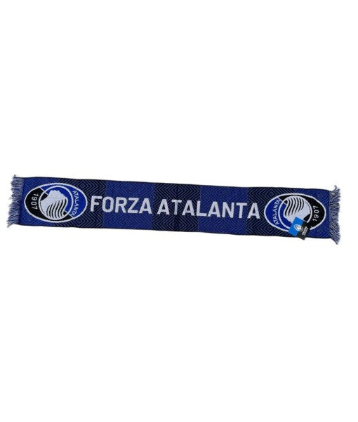 OFFICIAL FORZA ATALANTA JACQUARD SCARF in BLACK AND BLUE ACRYLIC