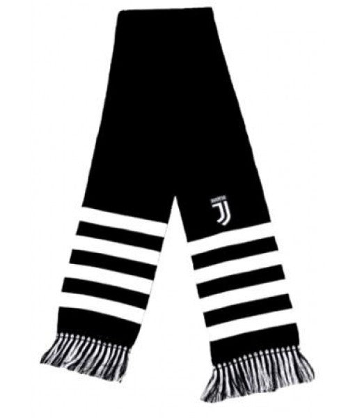 OFFICIAL JUVENTUS SCARF, DOUBLE-EMBROIDERED TUBULAR, BLACK
