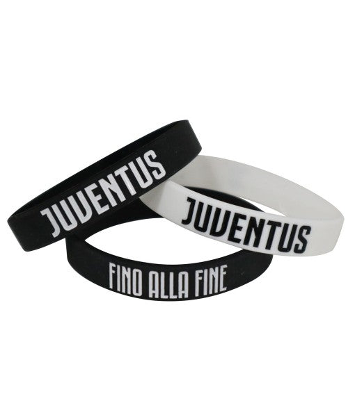 SET 3 BRACCIALETTI JUVENTUS UFFICIALE BAMBINO BRACCIALETTO in SILICONE