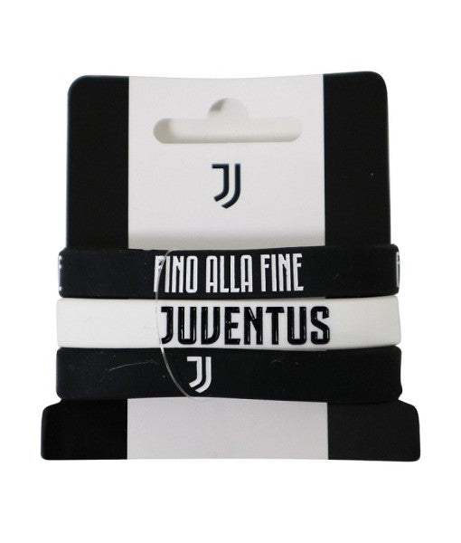 SET 3 BRACCIALETTI JUVENTUS UFFICIALE BAMBINO BRACCIALETTO in SILICONE